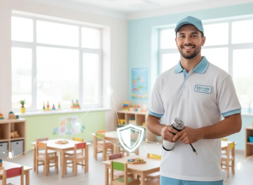 Okul, kreş, anaokulu ve kurs merkezleri gibi alanlarda üreyen haşerelere karşı profesyonel kontrol